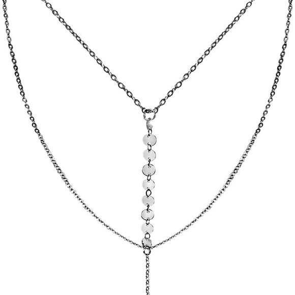 Choker Necklace Thin Long Chain for Women Lady - Picture 1 of 7